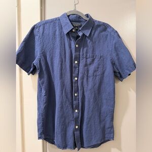 Banana Republic Short-Sleeve Button-Down in Indigo Blue